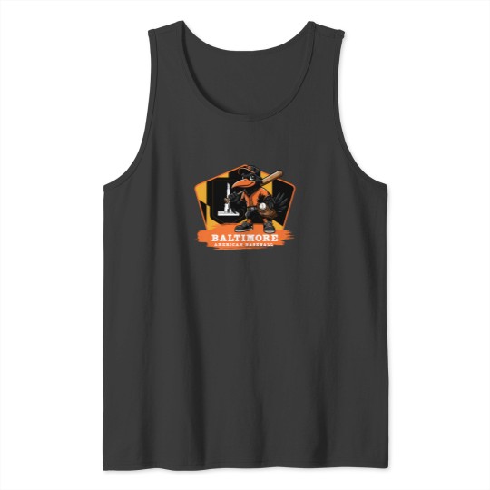 Discover American Baltimore Baseball Mascot Tank Top