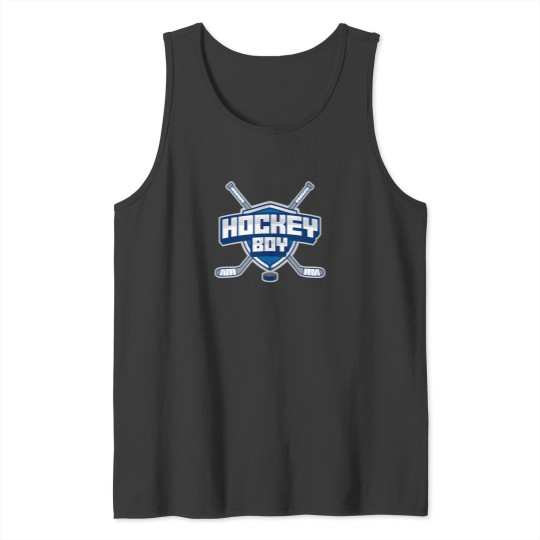 Discover Hockey Boy Blue  Gray Tank Tops