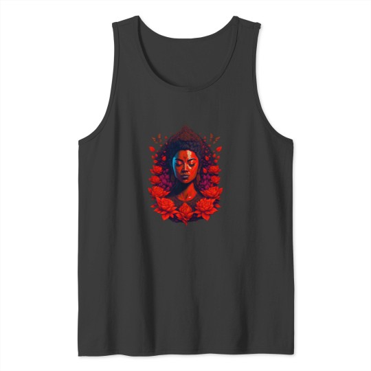 Discover The red female buddha, digital art Tank Tops