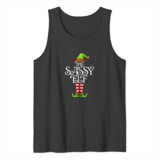 Discover I'M The Sassy Elf Family Matching Christmas Tee Sassy Pajama Tank Tops