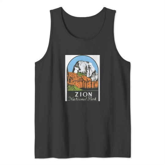 Discover Zion National Park Utah UT State Vintage Travel Decal Tank Tops