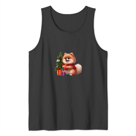 Discover Pomeranian Paws amp Ornaments Tree Trimming Time Tank Tops