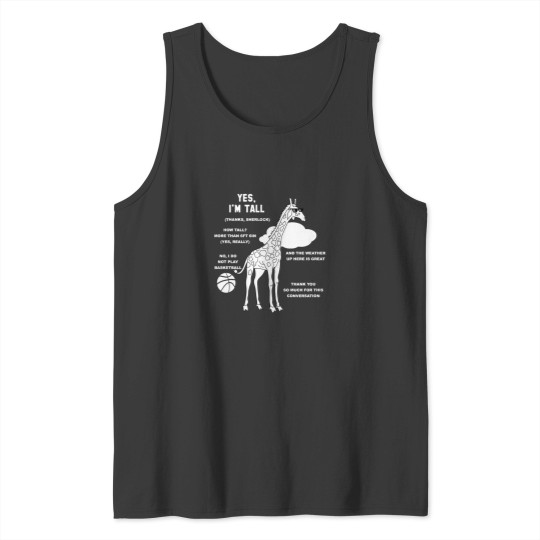 Discover Tall Peoples Funny Small Talk Essential Tank Tops