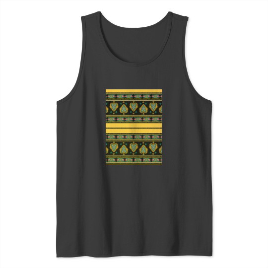 Discover Persian Tapestry Yellow Gold Pillow Tank Tops