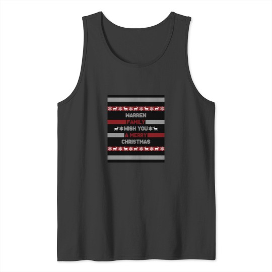 Discover Christmas Surname Xmas Santa Warren Family Tank Tops