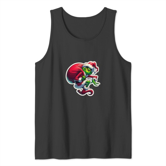Discover Cute Funny Character Christmas Tank Top - Fun Xmas Design