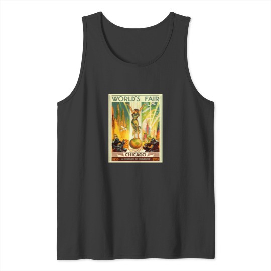 Discover Worlds Fair Chicago Vintagess Travel Tank Tops