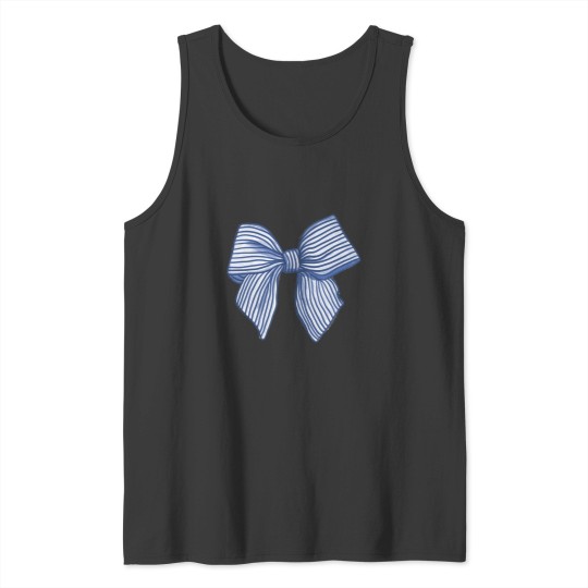 Discover Coquette Blue Bow Tank Tops