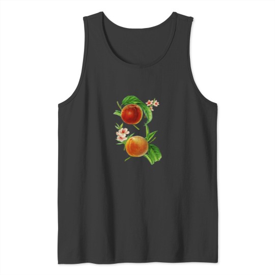 Discover Sweet Peaches Vintagess Hand Drawn Fruit Illustration Tank Tops