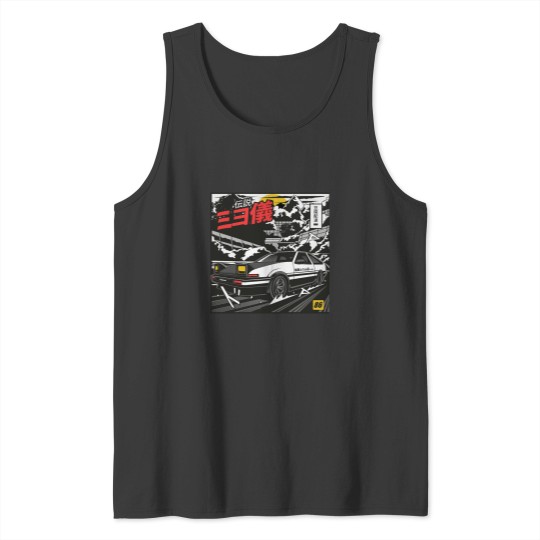 Discover Initial D Takumi Fujiwara Hachiroku Touge Attack! AE86 Trueno Tank Tops