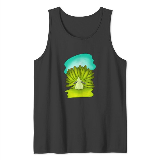 Discover Cute leaf sheep design Active Tank Tops