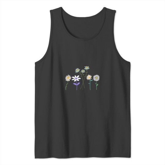 Discover White Daisy FlowersActive Tank Tops