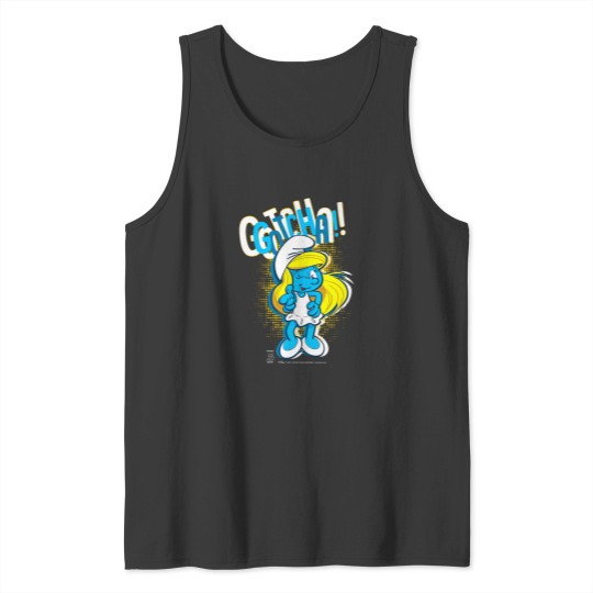 Discover The Smuurfs Smurfette Gotcha! Winky face Tank Tops