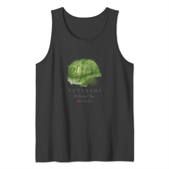 Discover Fck Trudeau We Salute Vets Tank Tops