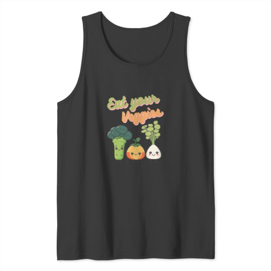 Discover Eat Your Veggies Vegetarian Vegans Environmentalist Veggie Power Tank Tops