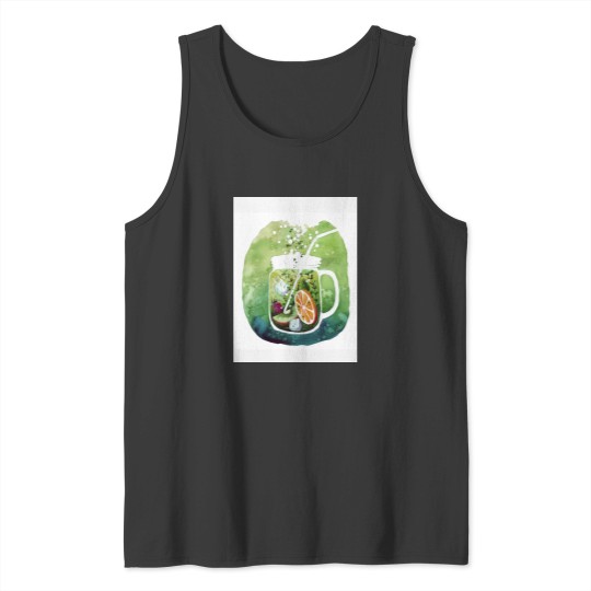 Discover Watercolor lemonade! Baseball ¾ Sleeve Tank Tops