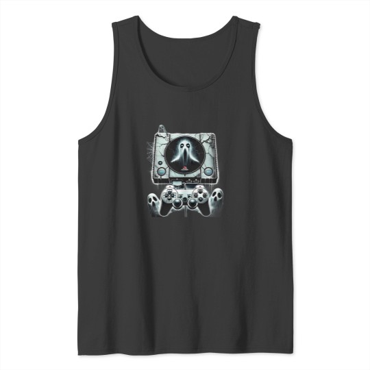Discover Spooky Haunted Console With Ghostly Vibes Tank Tops