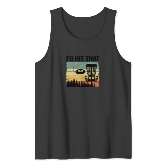 Discover ID Hit That Disc Golf Basket Player Disc Golf 1 Tank Tops