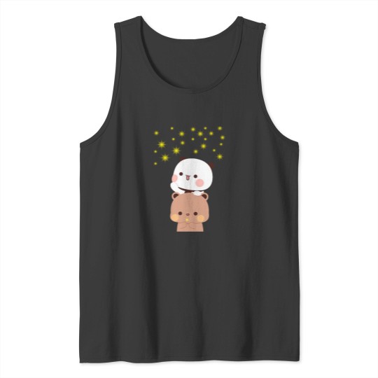 Discover Bubu Dudu Panda Bears Reaching the Stars Tank Tops