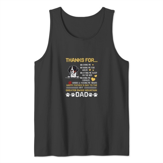 Discover Best Greater Swiss Mountain Dog Dad Lover Happy Tank Tops