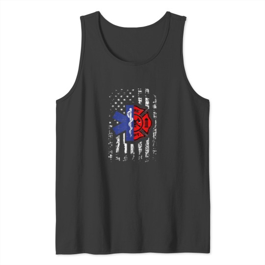 Discover EMT Firefighter Shirt Firefighter EMT American Flag Gif Perfect Gift For you and friends Class Tank Tops