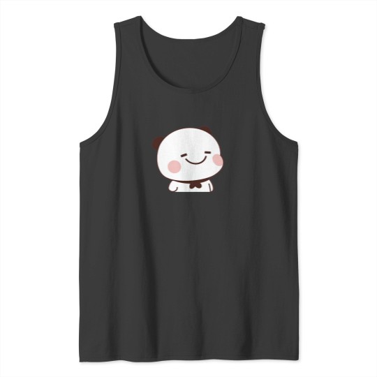 Discover BuBus smile! Happy BuBu Panda face Tank Tops
