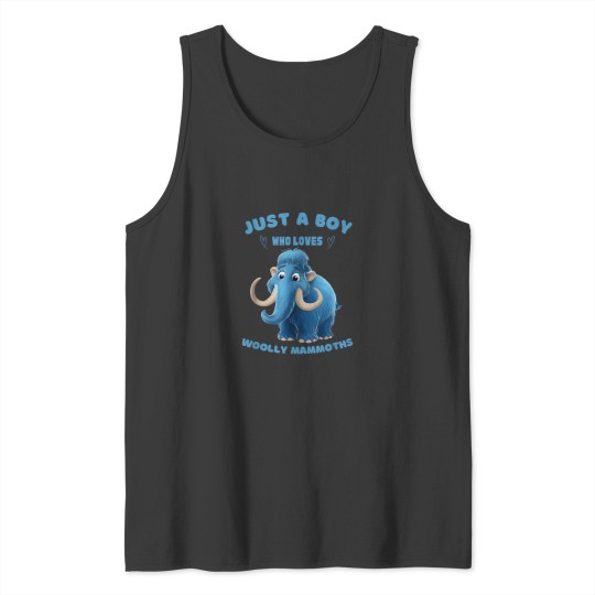 Discover Just A Boy Who Loves Woolly Mammoths Funny Anima Tank Tops