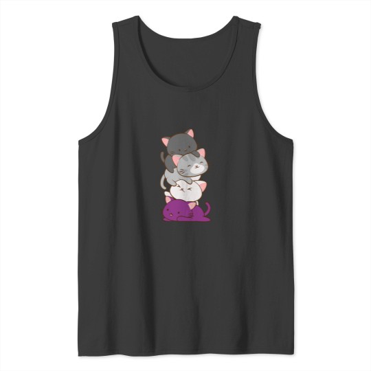Discover ACEss Pride Kawaii Cats LGBTQ Asexual Tank Tops