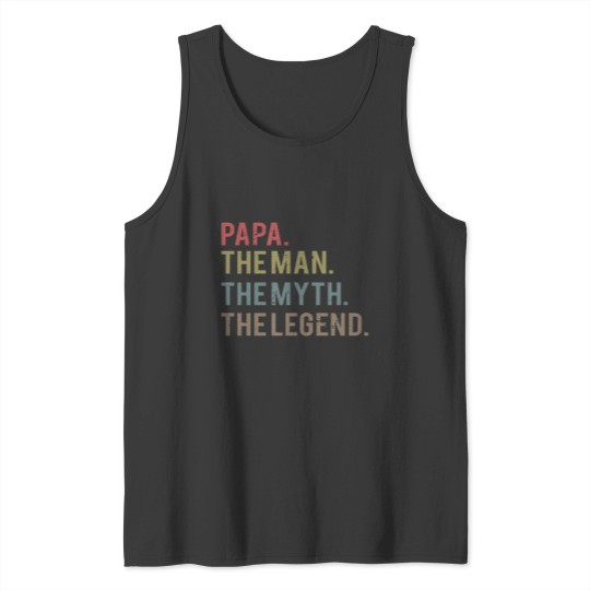 Discover Fathers Day Shirt Dad The Man The Myth The Legend PAPA The Bad Influence Grandpa Unisex TSh Tank Tops