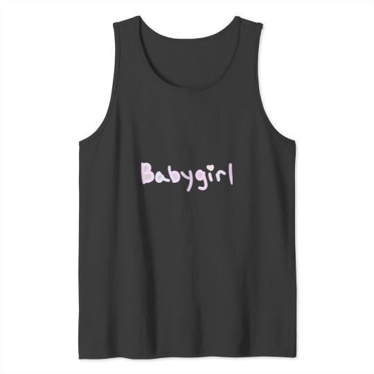 Discover Pastel Babygirl Text Fitted Tank Tops