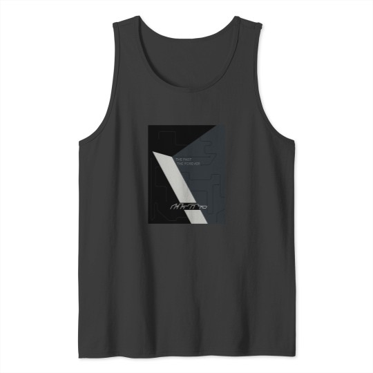 Discover Sector Chev Gray Black Racing Design Tank Tops