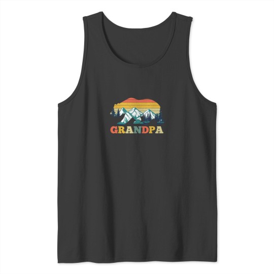 Discover Grandpa Bear Camper Camping Mountain Fathers Da Tank Tops