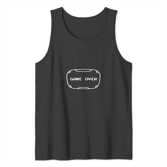 Discover Game Over Virtual Reality Headset Pixel Screen VR virtualreality Tank Tops