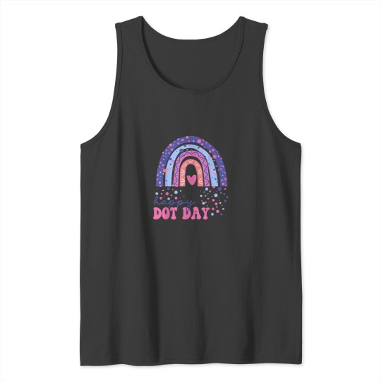 Discover Rainbow Polka Dot Happy Dot Dayfor Teacher Kids Tank Tops
