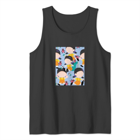 Discover Squid Cosplay Red Light Green Light Girl Playground Cute Netflix Tank Tops