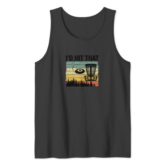Discover ID Hit That Disc Golf Basket Player Disc Golf 1 Tank Tops
