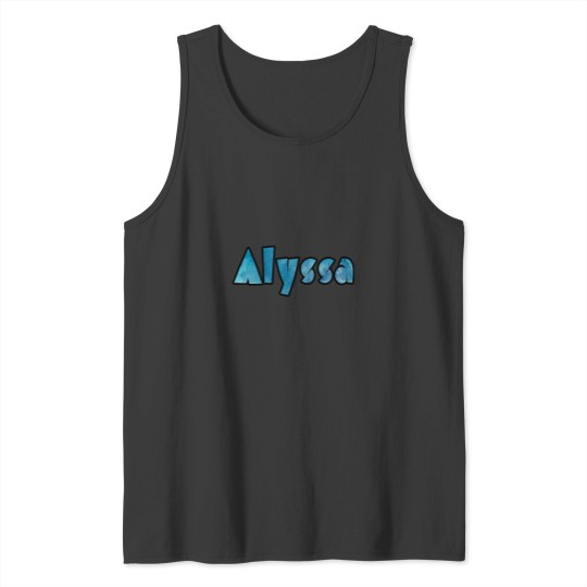 Discover Alyssa Blue Watercolor Tank Tops