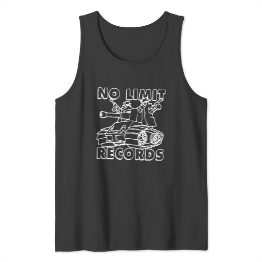 Discover No Limit Records White Logo Tank Tops