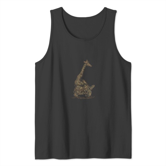 Discover Turtle Riding Tee Zoo Keeper Gift  Giraffe Tank Tops