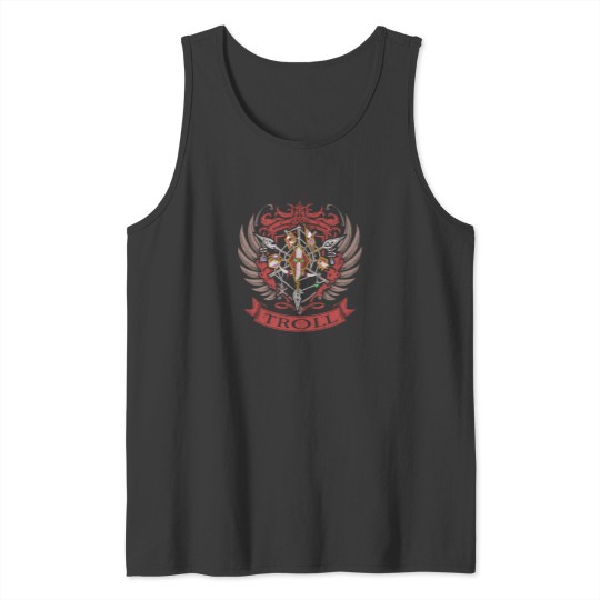 Discover Troll   Heraldry Crest Tank Tops