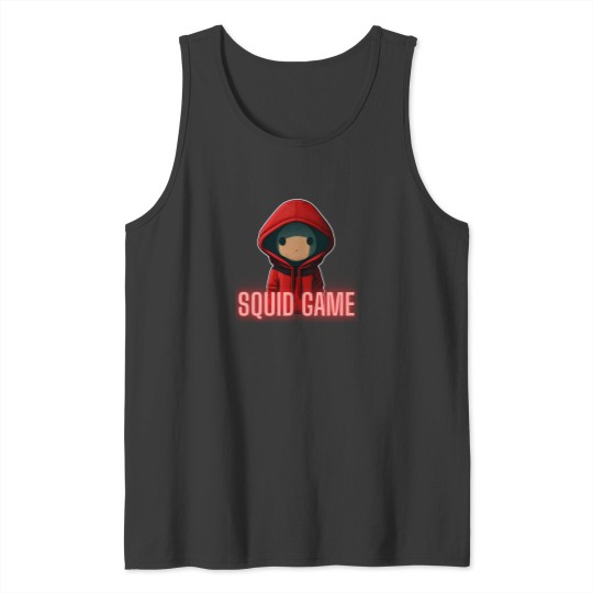 Discover Squid Cosplay Squidgame Squid Cosplay Netflix Redhooded Worker With A Face Tank Tops