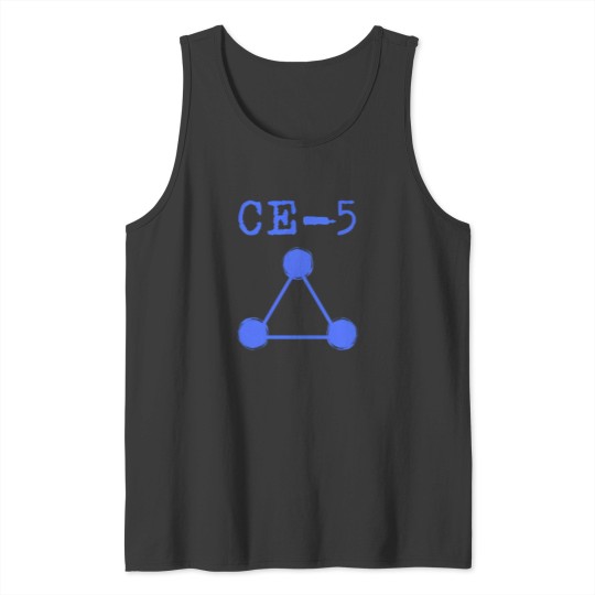 Discover Ce 5  Ce5 Series 7A   Crop Circle   Blue Tank Tops