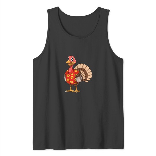 Discover Turkey Hawaiian Thanksgiving Turkey Funny Hawaii Tank Tops