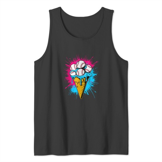 Discover Ice Cream Baseball Drip Watercolor Men Youth Boys Kids Tank Tops