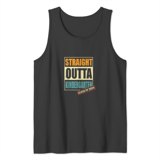 Discover Straight Outta Kindergarten Class Of 2024 Gradua Tank Tops