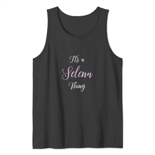 Discover Selena Name Personalized Women Cute Pink Girl Cu Tank Tops
