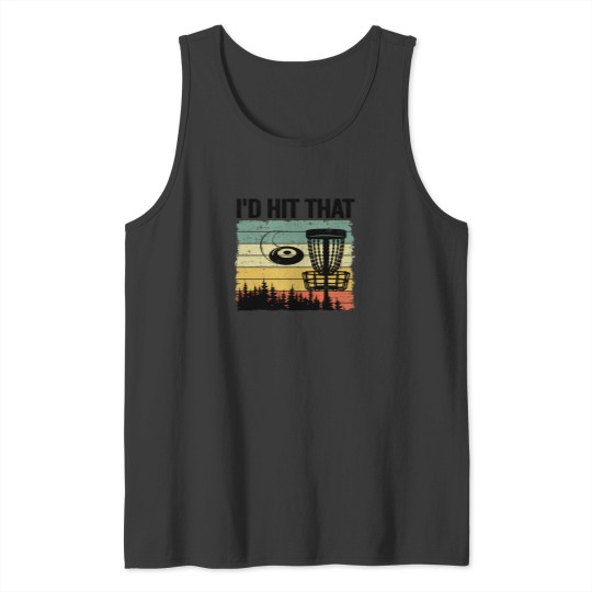 Discover ID Hit That Disc Golf Basket Player Disc Golf 1 Tank Tops