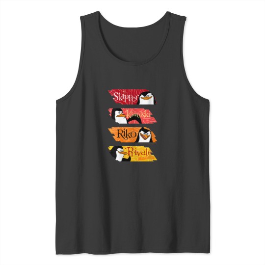Discover womens madagascar penguins name panels Tank Tops
