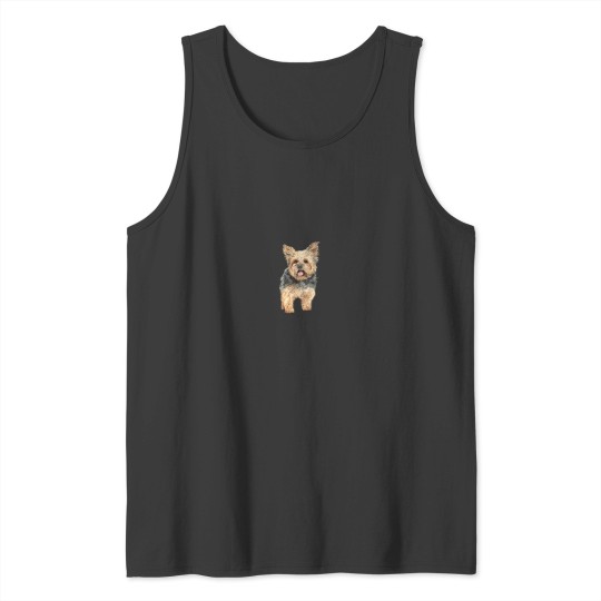 Discover Watercolor Yorkie Yorkshire Terrier Owners Long Tank Tops