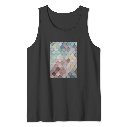 Discover SEA OF PAINTED TILES Graphic Tank Tops
